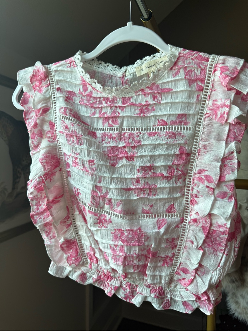 Pink Floral Ruffle Tank & Skort Set - Picture 2 of 3